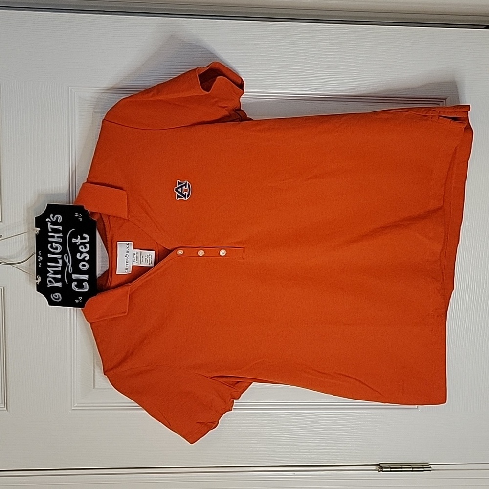 Cutter & Buck XL Auburn Polo Shirt Orange Short Sleeve